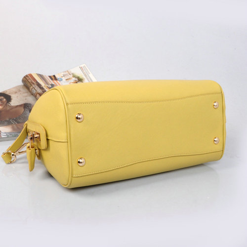 2014 Prada Saffiano Leather Two Handle Bag BN2780 yellow for sale